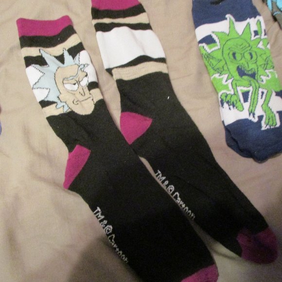 12 Days of Socks Rick & Morty Adult Swim Mens' Crew and Low Profile NEW Unworn - Picture 10 of 14
